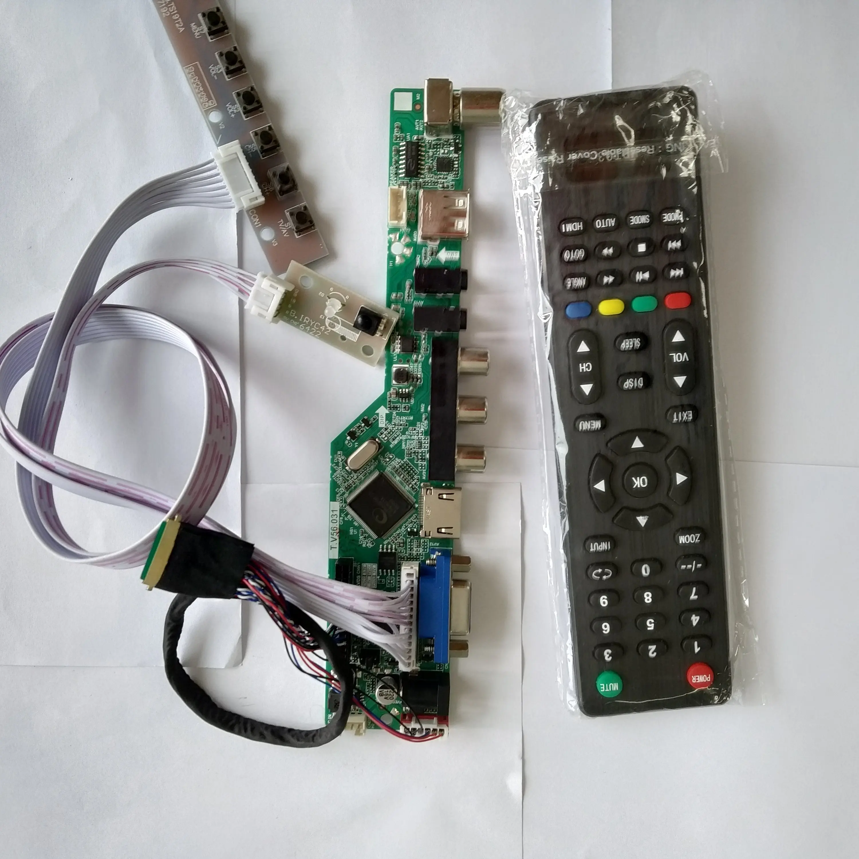 ТВ поддержка плата контроллера 56 AV ЖК дисплей VGA USB для 15 6 дюймов lvds аудио панель