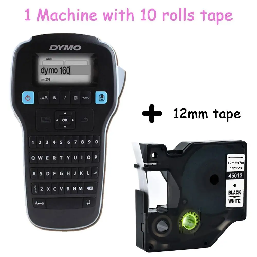 Set B4 DYMO LM160 Этикетировочная машина Английский Ручной портативный принтер для этикеток LMR-160 наклейки этикеток Принтер 45013 40913 45018 43613 45010 - Цвет: Set B4