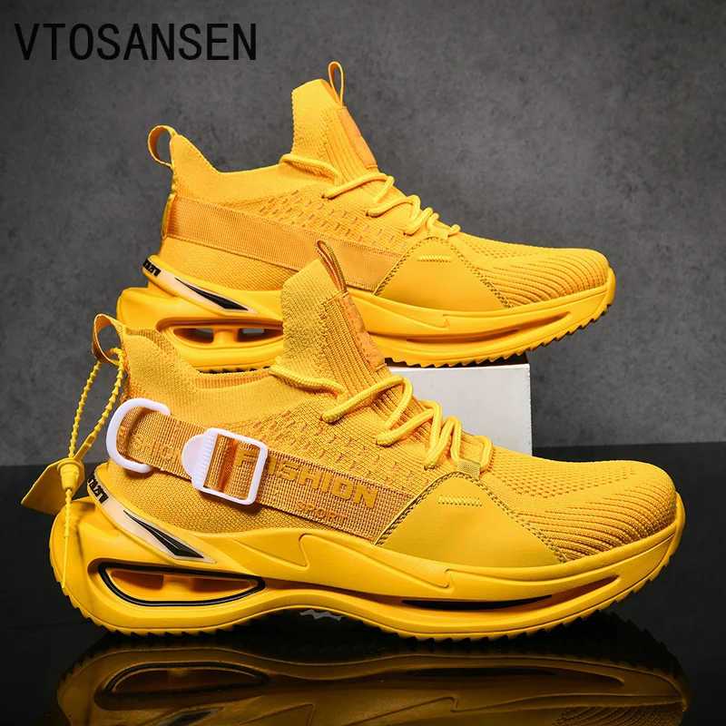 Мужские дышащие кроссовки Air Maxs легкие белые Offo размер 46 толстая подошва