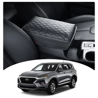lfotpp car armrest box cover for santa fe tm 2020 central control armrest container pad auto interior decoration accessories