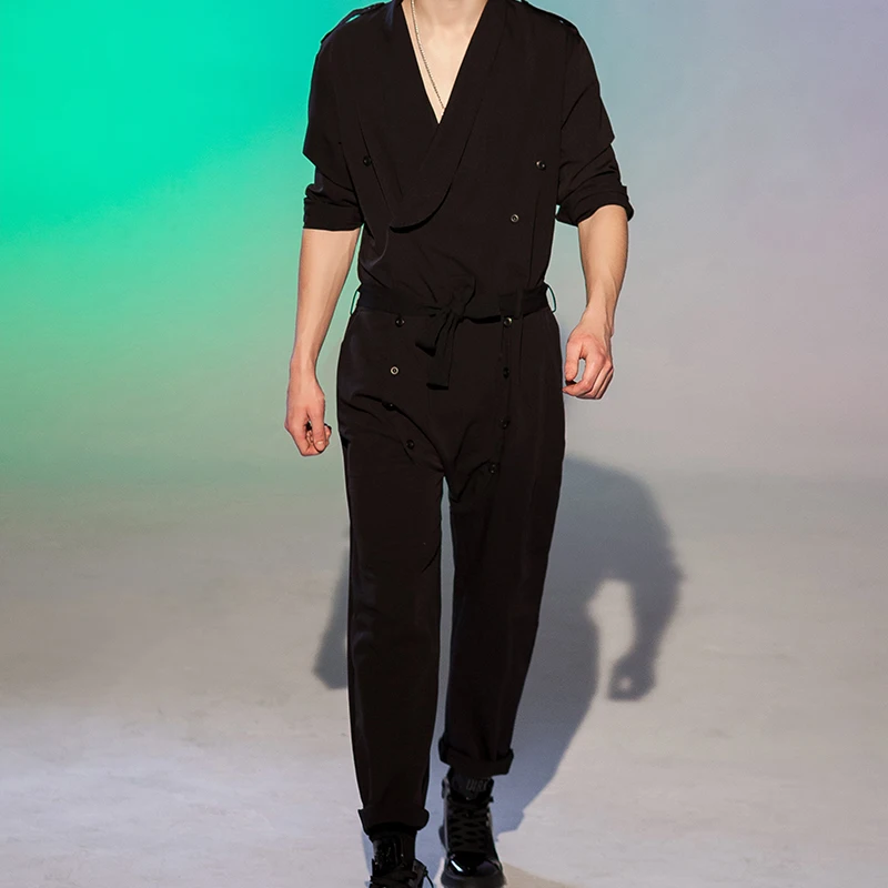 Большой повседневный комбинезон в европейском и американском стиле Свободный