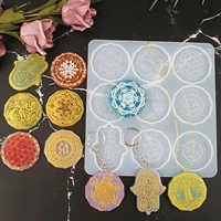 flower of life pendant crystal epoxy resin mold jewelry necklace earrings silicone mould diy resin crafts making tool gifts
