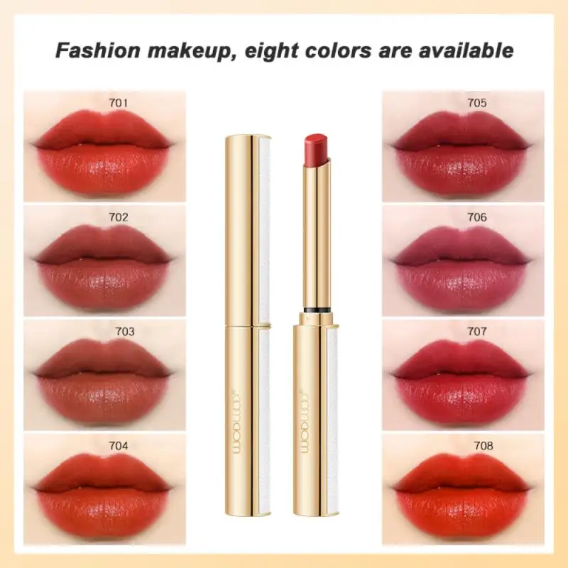 

8 Colors Lipstick Lambskin Matte Lip Mud Retro Bean Paste Lip Gloss Waterproof Long Lasting Non-Blooming White Lip Makeup TSLM1
