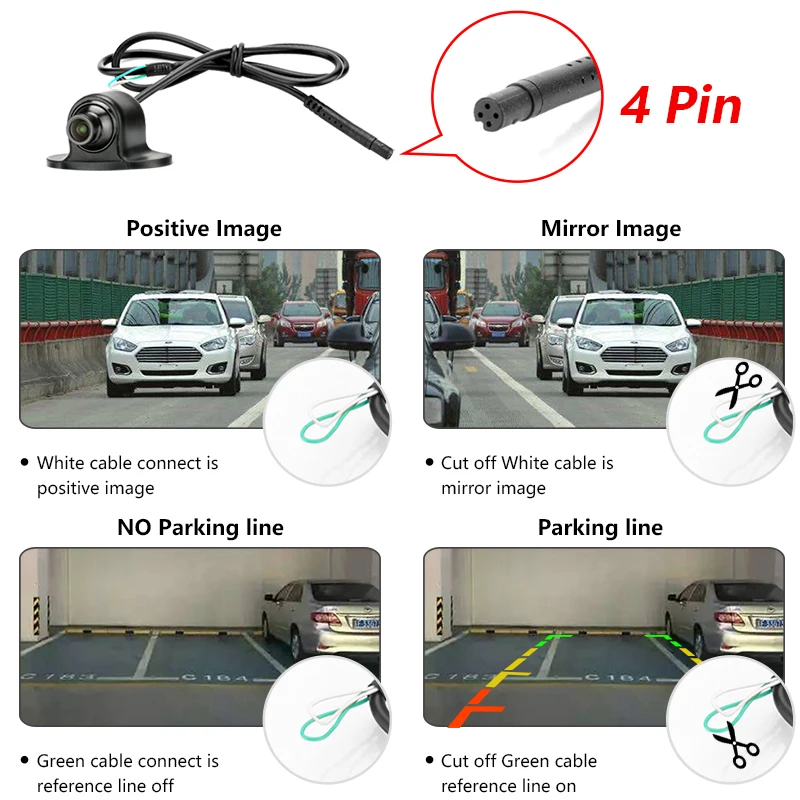 JMCQ камера заднего вида для автомобильного монитора Автомобильный ПЗС ночного