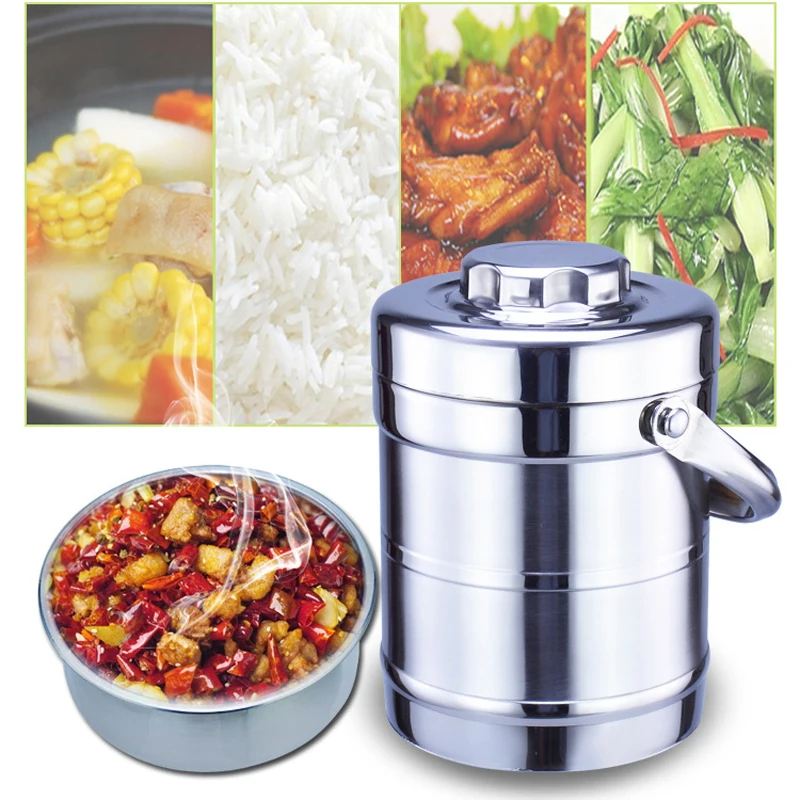 Вакуумный Бенто бокс с двойными стенками 1 4 2 л нержавеющая сталь изоляционная