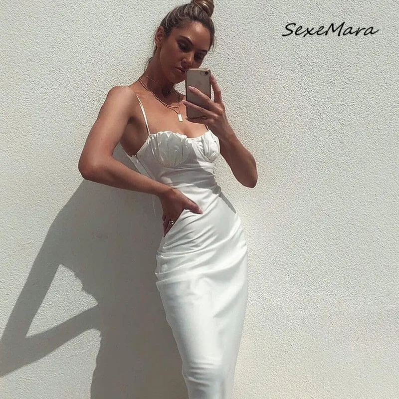 Вечернее пикантное платье с открытой спиной женское летнее облегающее длинное