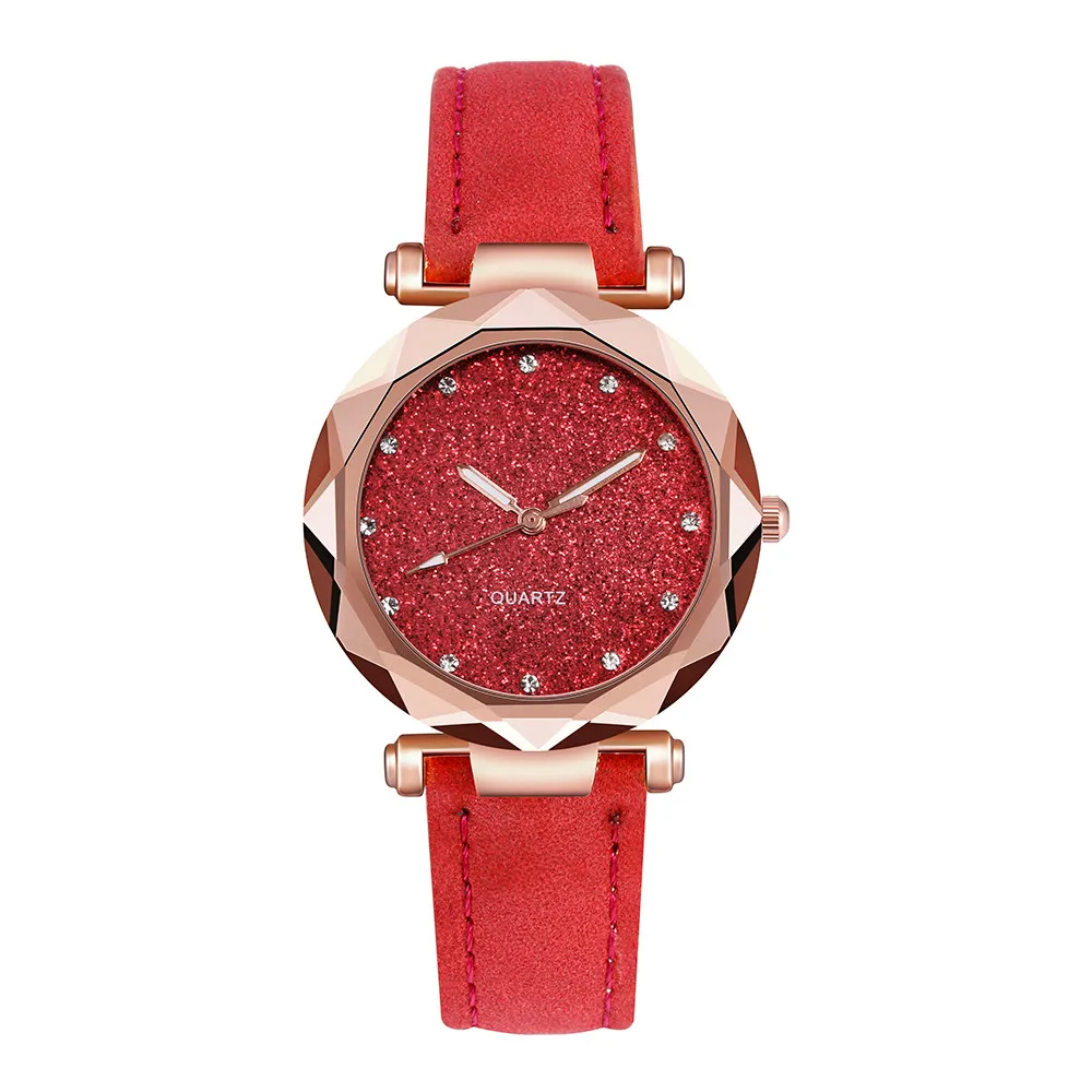 

Women Fashion Casual Luxury Rose Gold Diamond Watches Ladies Casual Leather Band Quartz Wristwatch Female Clock Reloj Mujer