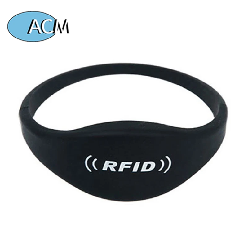 

125KHz LF TK4100 Silicone RFID Wristband RFID Waterproof Wristrfids Used in Concert Tickets SPA Member Management