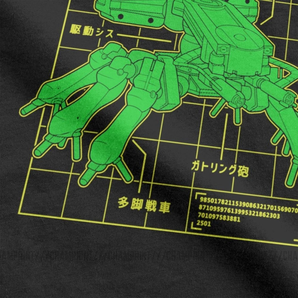 Мужская футболка Ghost in The Shell R3000 база данных забавный круглый Детский рюкзачок шея