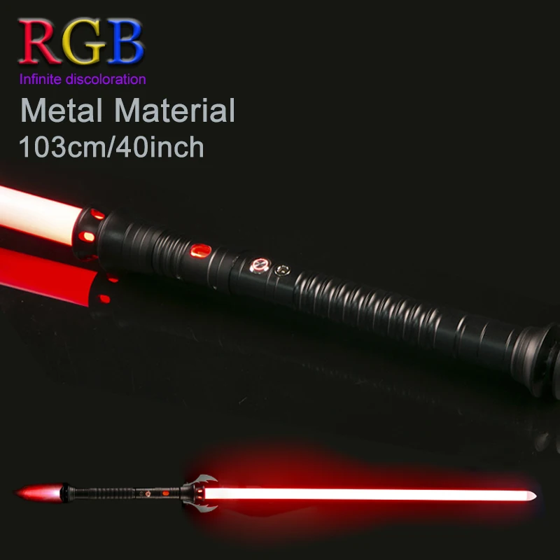 

NEW RGB Lightsaber Sword Laser Saber Force Fx Lighting Heavy Dueling Sound Foc Lock Up Metal Handle Discolor Hilt Sabre De Luz