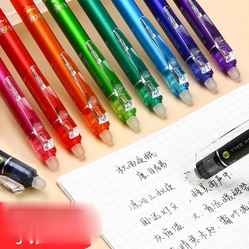 

PILOT Wipable Water Pen 0.5 Black Brush Press Color Hot Friction Pen 3-5 Grades Eraserble Neutral Pen Rub Easy Rub Pen LBK-23EF