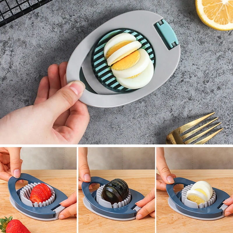 

1PC Multifunction Egg Slicers Section Cutter Divider Plastic Egg Splitter Cut Egg Device Creative Kitchen Accessories Egg Tools