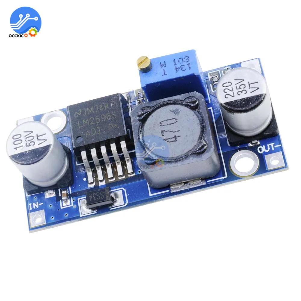 5 шт. встроенный понижающий модуль LM2596S LM2596 3 2 40 В до 1 25 35 в Регулируемый источник