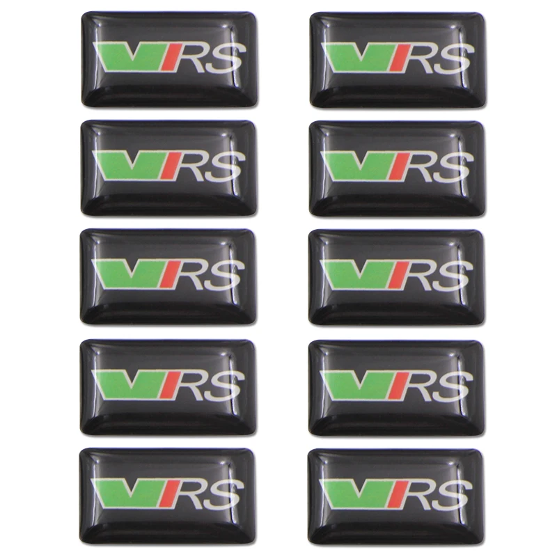 10pcs/lot Car styling Steering wheel 3D small Emblem Sticker Wheel Decal Fit for skoda VRS octavia superb | Автомобили и