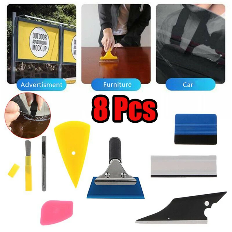 Оконная тонировка Применение инструмент набор из 8 шт. Авто винила Обёрточная