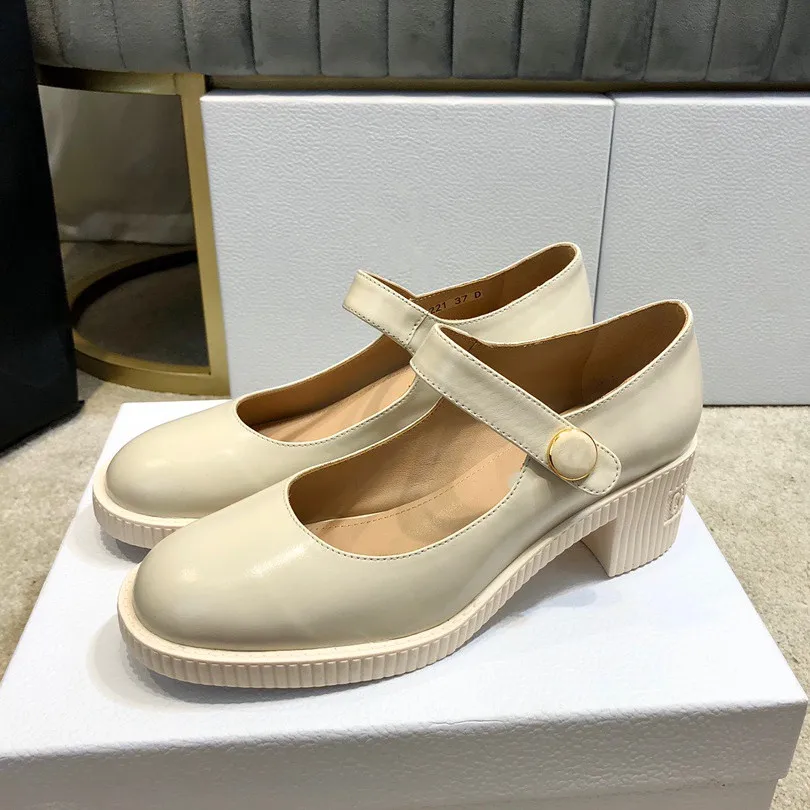 

Chunky Heels Leather Mary Jane Sgies Heels for Women Shoes for Women Sandals Luxury Brand Desigenr Women Shoes Pumps Shoes New