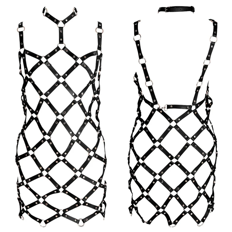 Bdsm Bondage Women Leather Harness Belt Femdom Sexy Lingerie Teddies Bodysuits Fetish Bra Cage Punk Garter Body Strap Skirt | Аксессуары