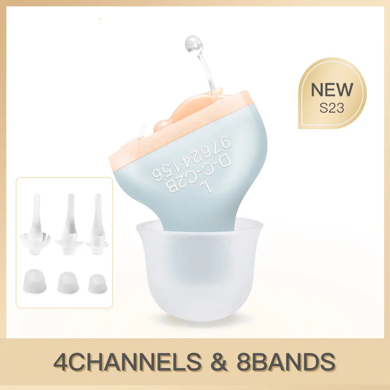 

Invisible Hearing Aids Digital Hearing Aid 4 Channels 8 Bands Sound Amplifier for Elderly Deafness S23 Hearing Device audifonos