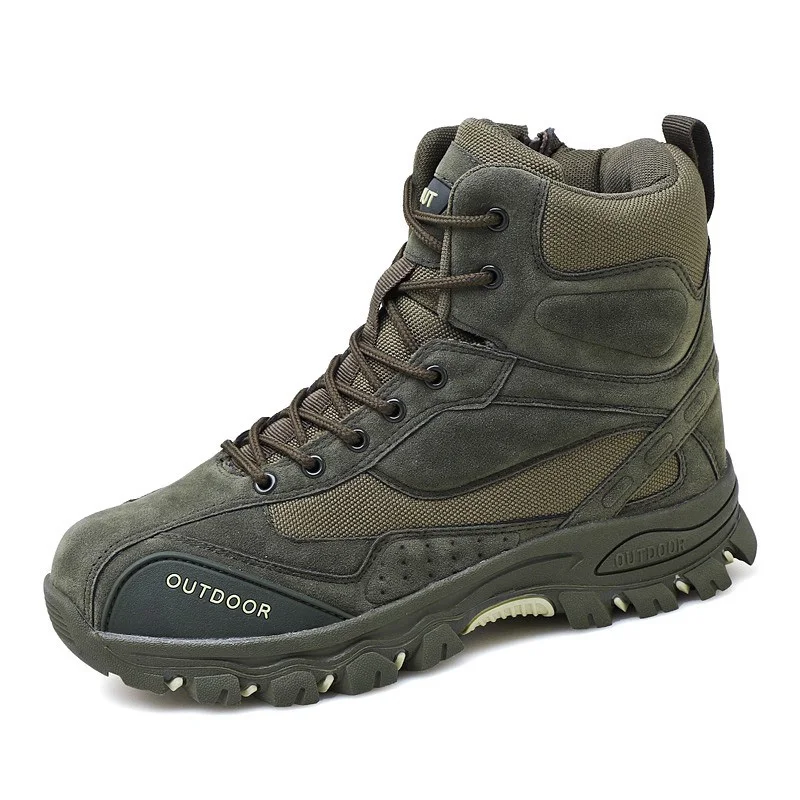 

Tactical military combat boots men's leather army hunting hiking desert camping hiking shoes winter warm snow boots men boots