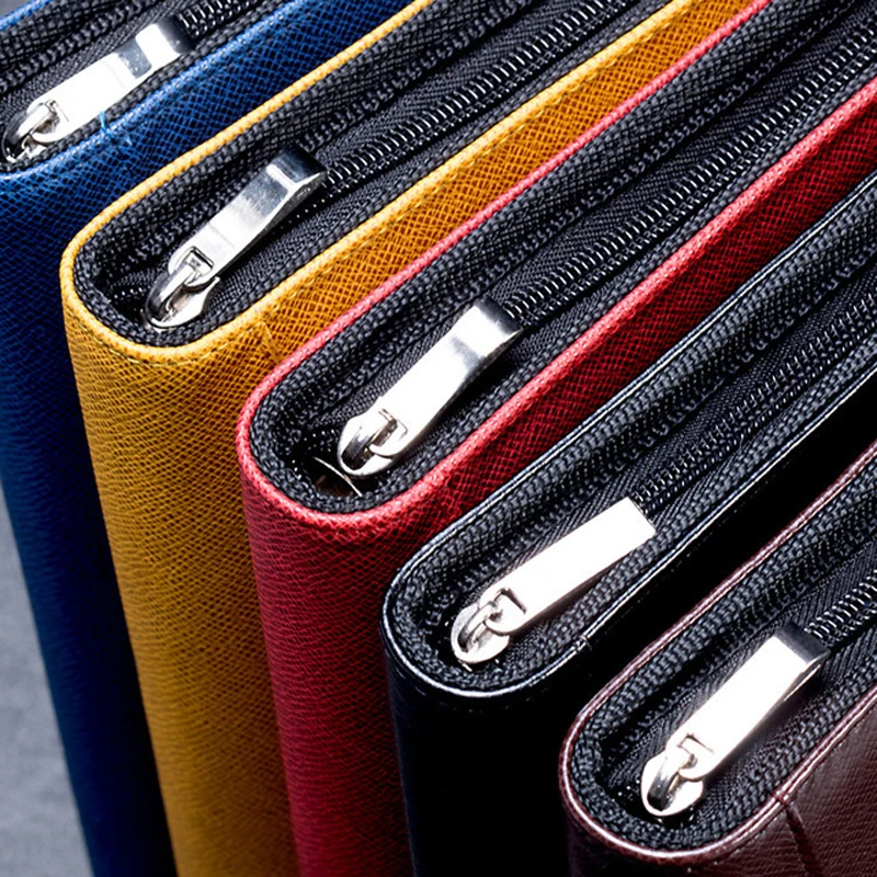 A6 A5 B5 Ноутбук искусственная кожа спиральный Padfolio папка калькулятор личный