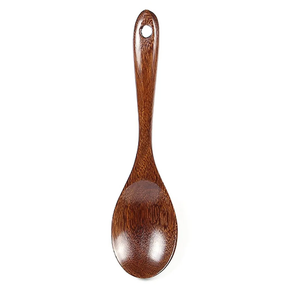 4 1 PC Wooden Rice Spoon Slotted Spatula Spoon Cutlery Suit Natural Wood Children's Healthy Dinnerware For Kitchen Supplies - Цвет: 4