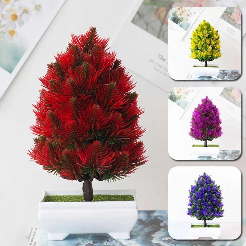 Искусственное растение бонсай маленькое Горшечное искусственное поддельный