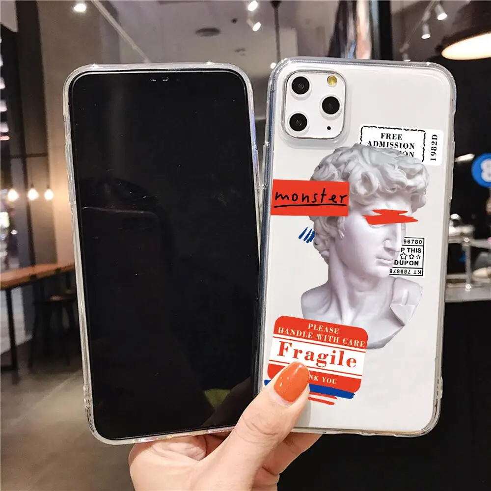 

Statue Man Silicone for samsung a51 case A20S G530 J2Prime A50 A50S A30S A30 A20 A10 A7 A11 A01 A71 A21S A10S S20