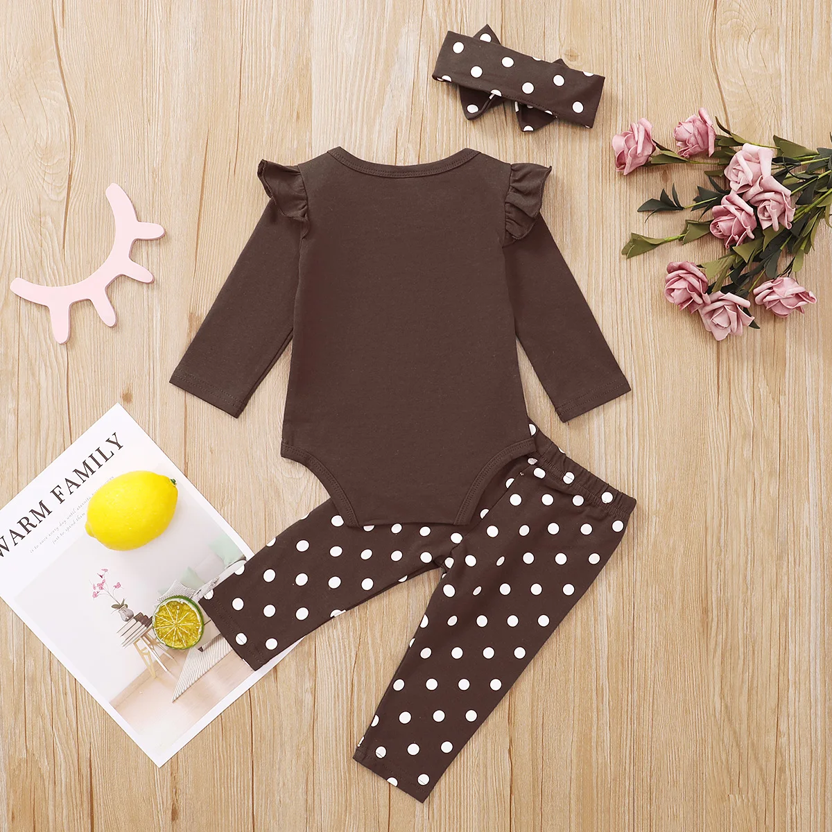 

Halloween/Thanksgiving Day Baby Girls Boys Clothes Sets 3pcs Cartoon Print Long Sleeve Romper Pants Headband