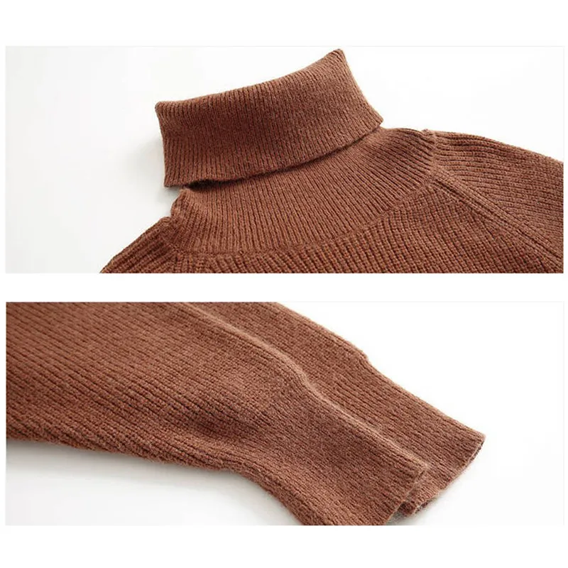 Женское трикотажное платье карандаш с высоким воротником Теплое повседневное