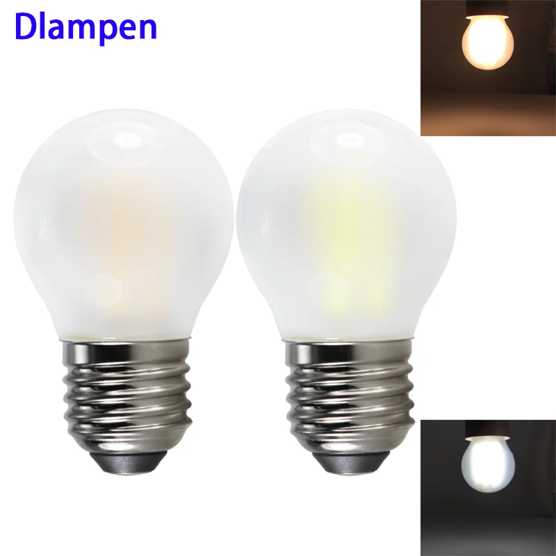 Lampara G45 E27 led лампа накаливания с регулируемой яркостью 110 В 220 4 Вт 6 диммер матовое