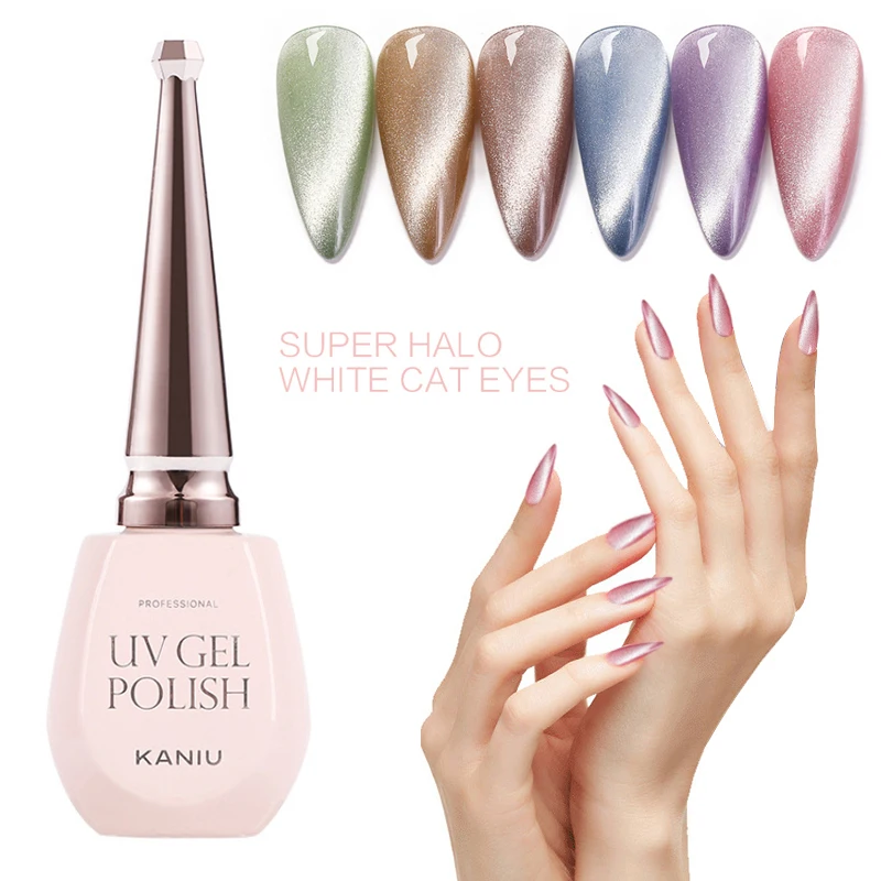 Новый клей для лака ногтей ледяной сквозь кошачий глаз дизайна переводной фольги