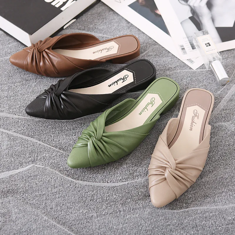 

Модные полутапочки, женские новые стильные летние сандалии и шлепанцы, пластиковая повседневная женская обувь