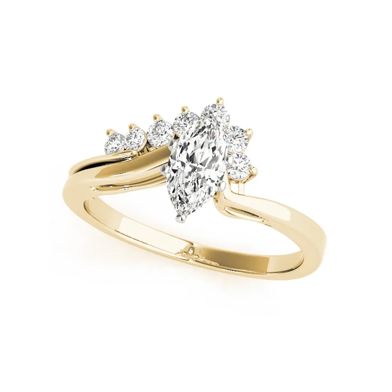 

ANZIW 925 Sterling Silver Women Wedding Ring Sets Yellow Gold Color 0.8ct Marquise Lover Aniversary Ring anillos de plata Gifts