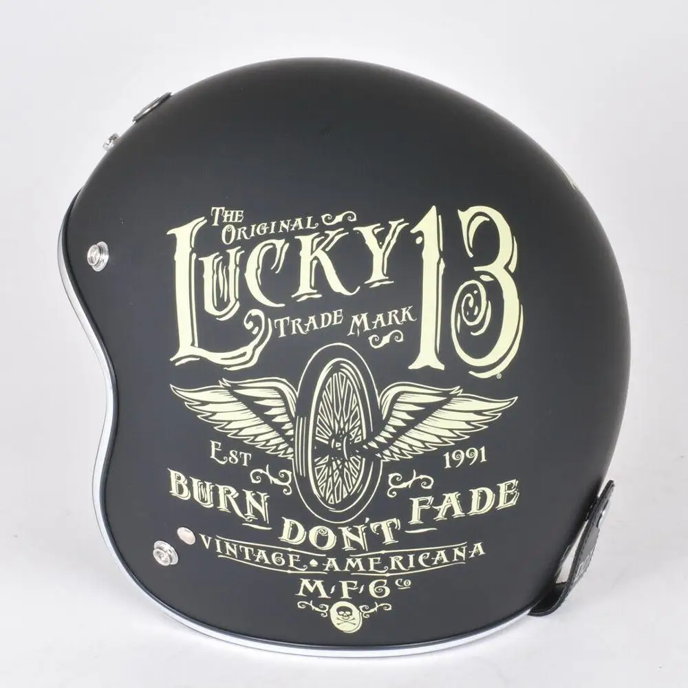 Мотоцикл 3/4 Открыть лицо Винтаж Шлем Улица Кафе Racer для Галлея Мото Каско Летний DOT