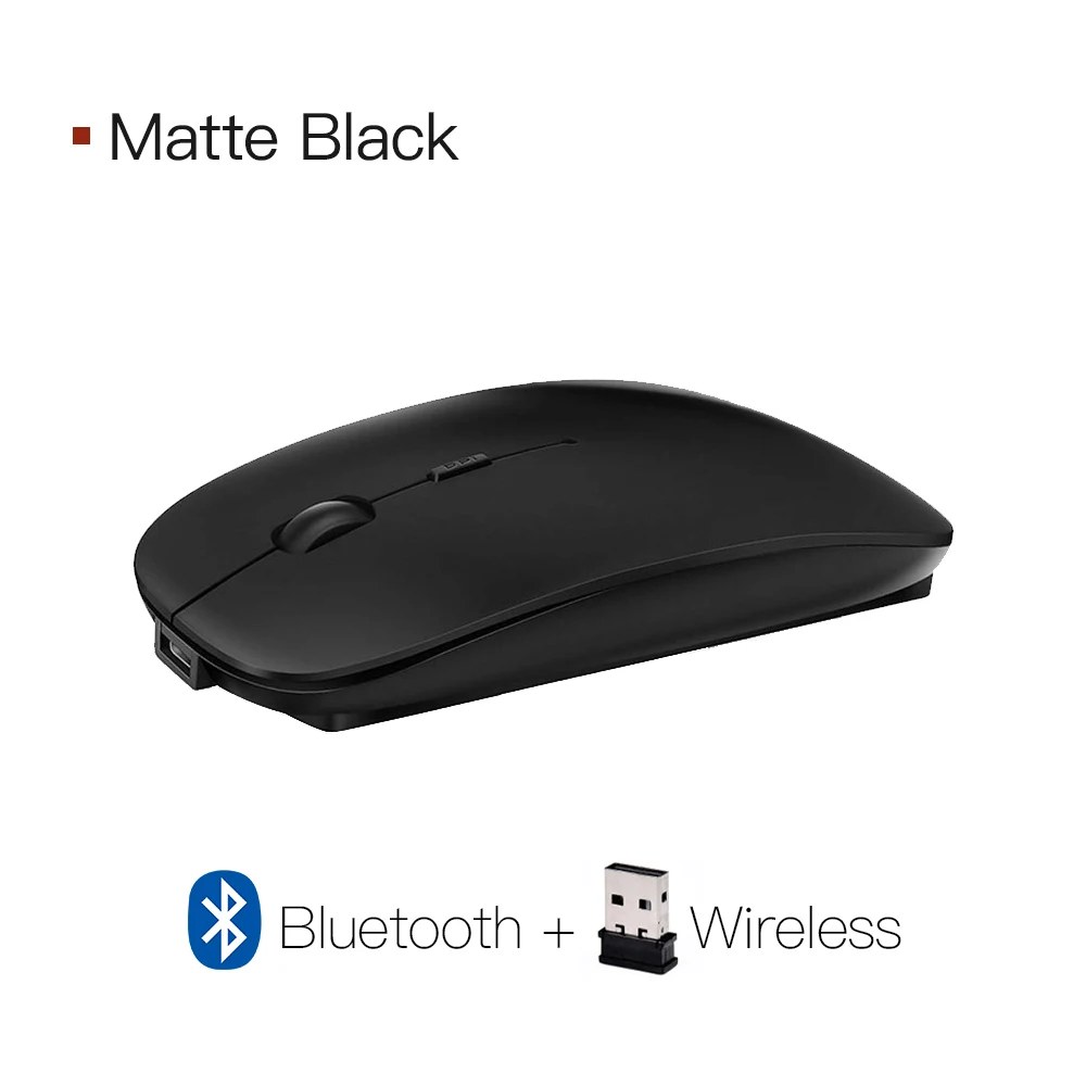 Bluetooth 4.0 black 4,0 Bluetooth мышь беспроводная компьютерная мышь Бесшумная Mause USB перезаряжаемая эргономичная мышь 1600 dpi оптическая мышь для ПК ноутбука - Цвет: Bluetooth 4.0 black
