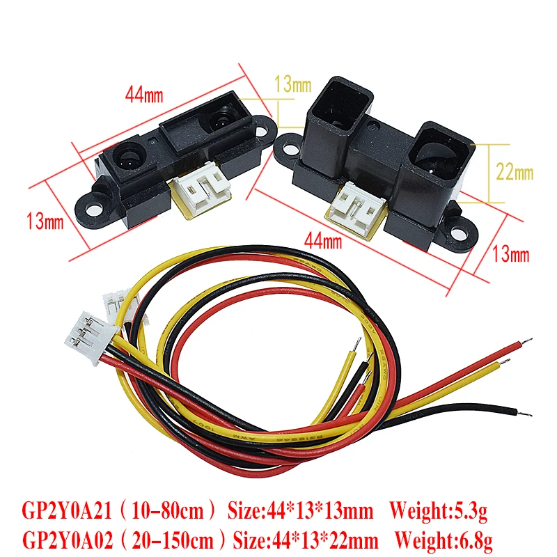 GP2Y0A21YK0F 10-80 см GP2Y0A21 GP2Y0A02YK0F 20-150 см Инфракрасный датчик приближения ик аналоговый датчик расстояния инфракрасный датчик расстояния