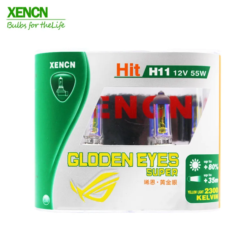 XENCN H11 12 В 55 Вт PGJ19-2 2300K золотистые глаза супер желтый галогенный светильник E1 точечные автомобильные лампы Противотуманные фары для mercedes toyata honda 2Pos