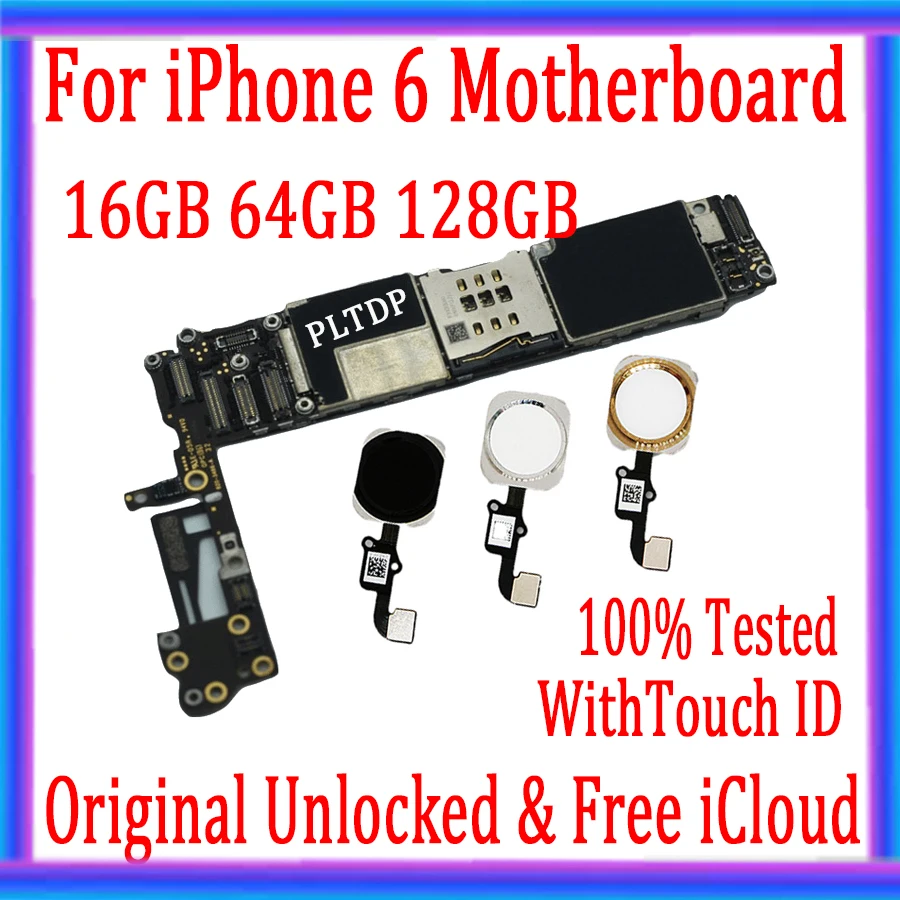 Материнская плата для iphone 6 128 '' 16/64/4 7 ГБ с распознаванием отпечатков