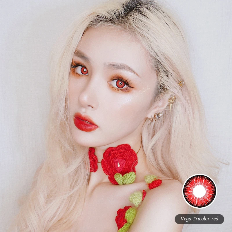 ovolook 2pcspair cospaly lenses colored prescription lenses halloween contact lenses for vision correction eye color lens yealy free global shipping