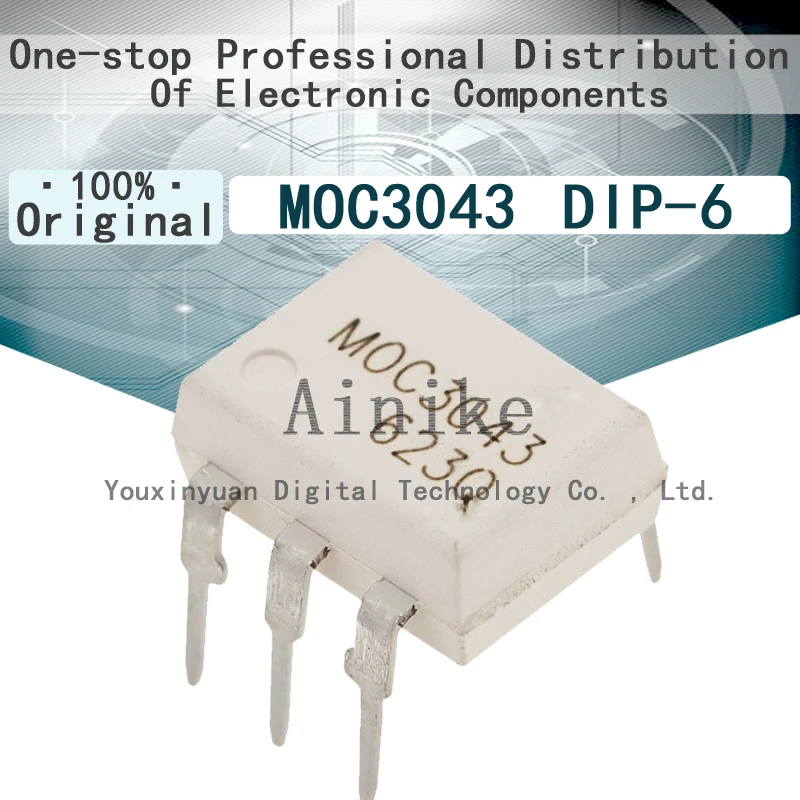 10/Pcs New Original MOC3043 3043 DIP-6 Bidirectional SCR driver optocoupler | Semiconductors