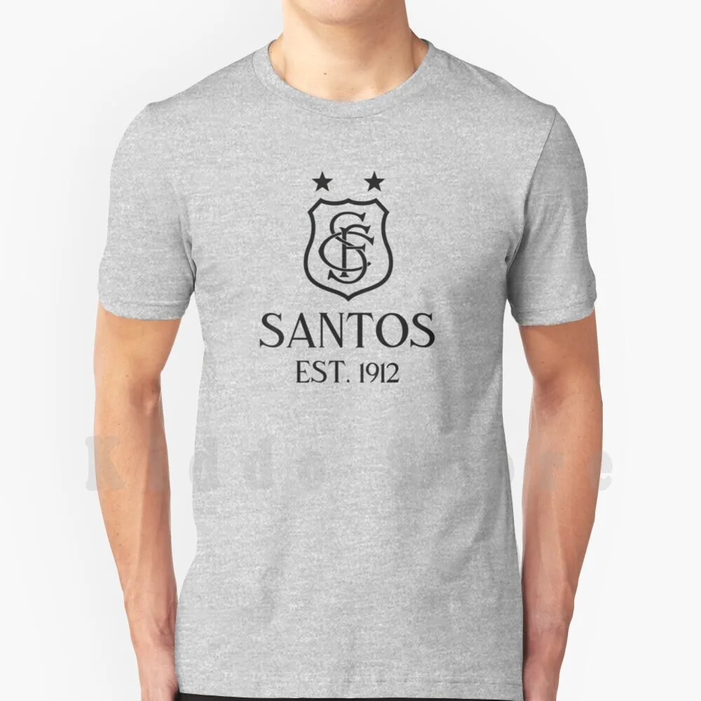 Футболка Santos из хлопка для мужчин крутая футболка с принтом сделай сам Futebol Clube Fish