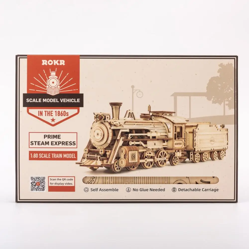 

2020 HOT Train Model 3D Wooden Puzzle Toy Assembly Locomotive Model Building Kits for Children Kids Birthday Gift