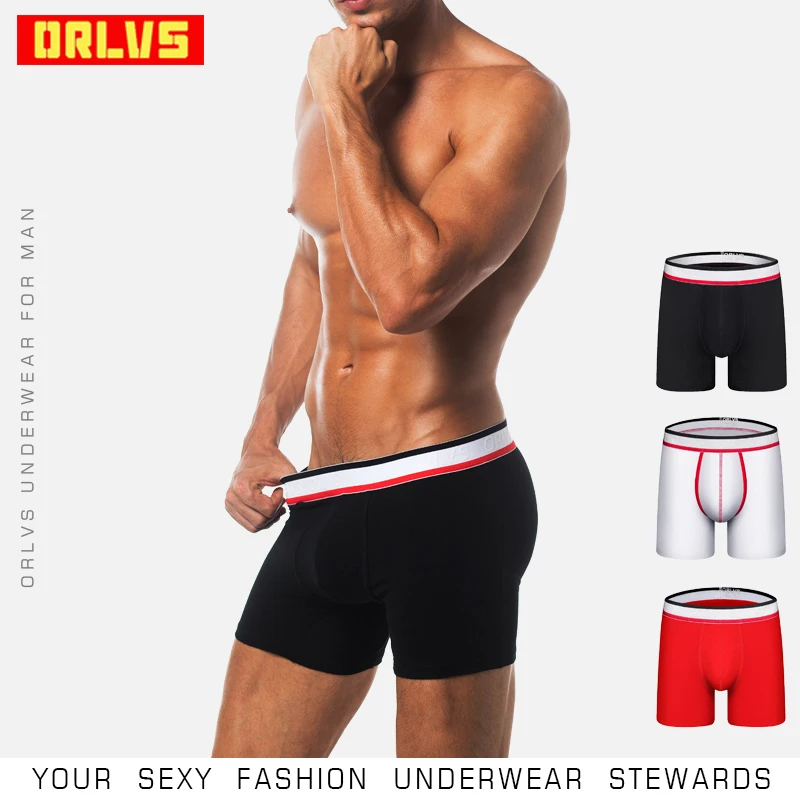 ORLVS сексуальные боксеры для геев мужское нижнее белье мужские хлопковые трусы