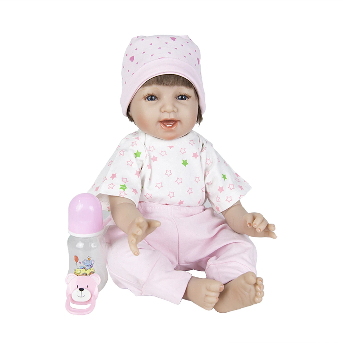 

Clearance 22 Inch Reborn Baby Dolls 55 CM Soft Cloth Body Realistic Bebe Reborn Menina For Kids Birthday Christmas Gifts