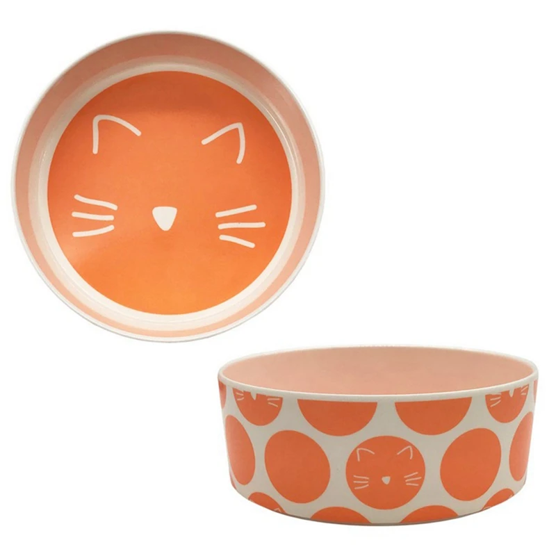 Кормушка для животных из смолы Pet Resin Bowl, с милым дизайном кота-мультяшки, для кормления котят и щенков, аксессуары для собак.
