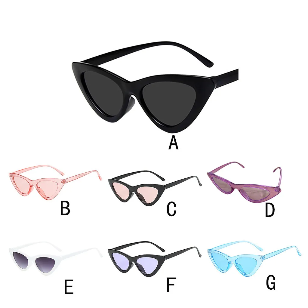 

New Retro Fashion Sunglasses Women Brand Designer Vintage Cat Eye Black White Sun Glasses Female Lady