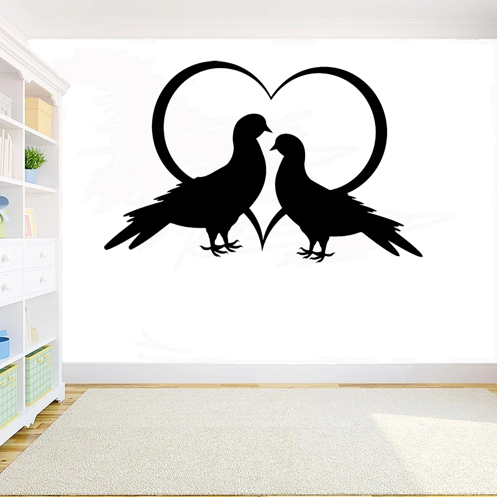 Наклейка на стену с изображением голубая птица настенная роспись домашний