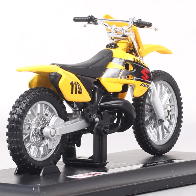 Масштаб 1/18 Maisto No.119 SUZUKI RM250 мотоциклы для кросса MX AMA велосипед superbike металлические