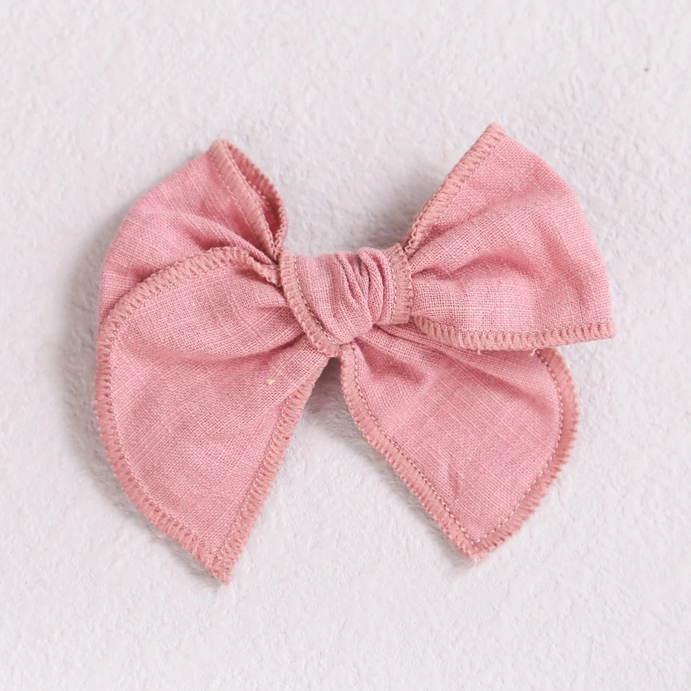 

Big Bow Hair Clip Baby Girl Solid Color Knotted Side Clip Sweet Vintage Hair Accessories Double Layer Butterfly Hairpin