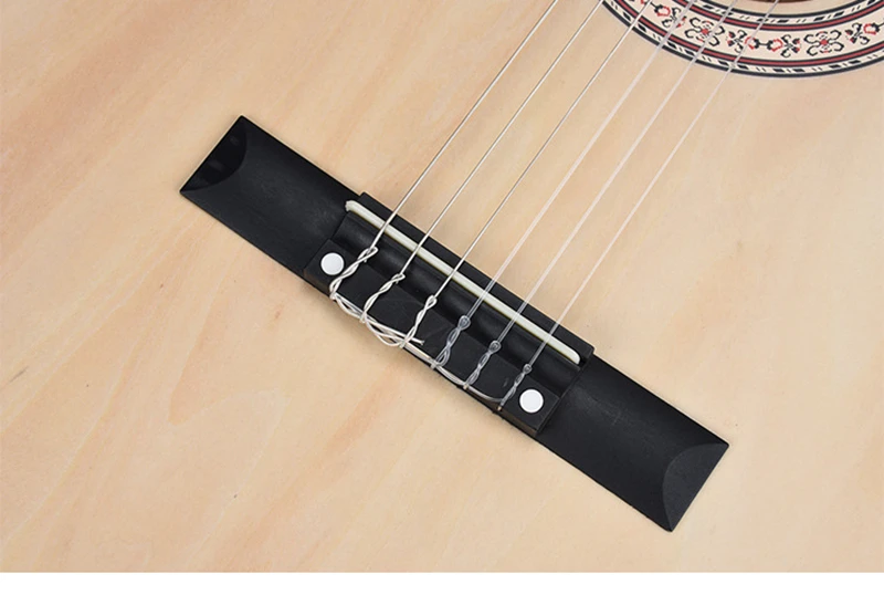 36 Inch Classical Guitar 6 String Basswood Electric Instrument with Capo Strings Picks Strap AGT273A | Спорт и развлечения